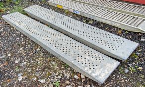 Pair of 8ft steel ramps ** No VAT on hammer price but VAT will be charged on the buyers premium **