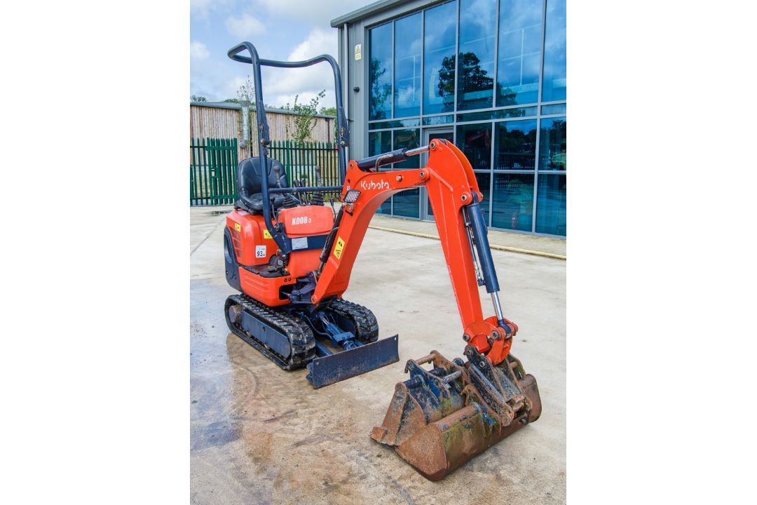 Kubota K008-3 0.8 tonne rubber tracked micro excavator Year: 2017 S/N: 29257 Recorded Hours: 1062 - Image 2 of 26