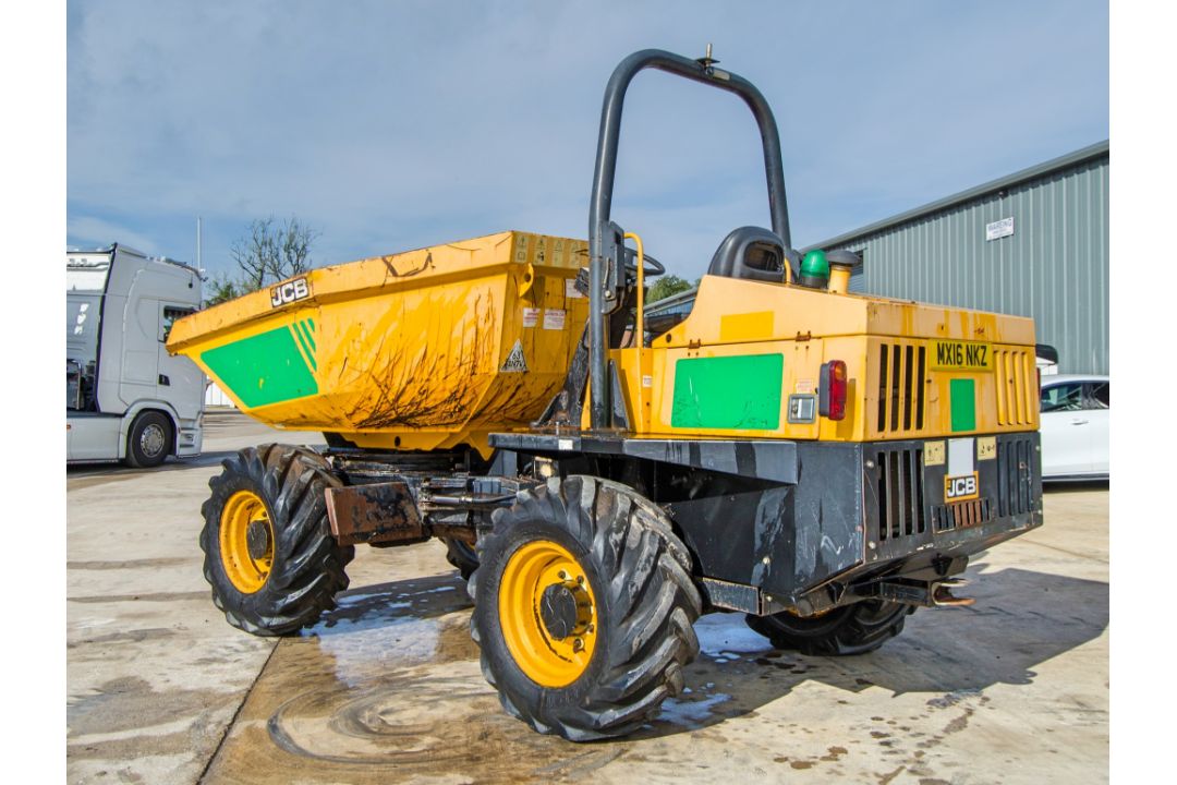 JCB 6 tonne swivel skip dumper Year: 2016 S/N: E66RL9848 Recorded Hours: 1724 c/w V5C registration - Image 3 of 24