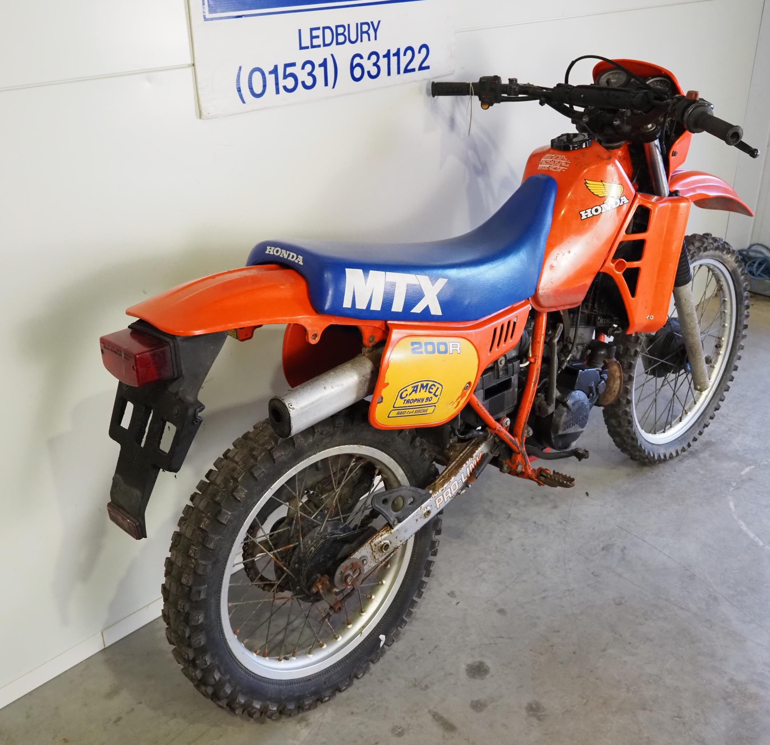 Honda MTX 200 enduro motorbike. 1983. 200ccRuns but has ben stood
