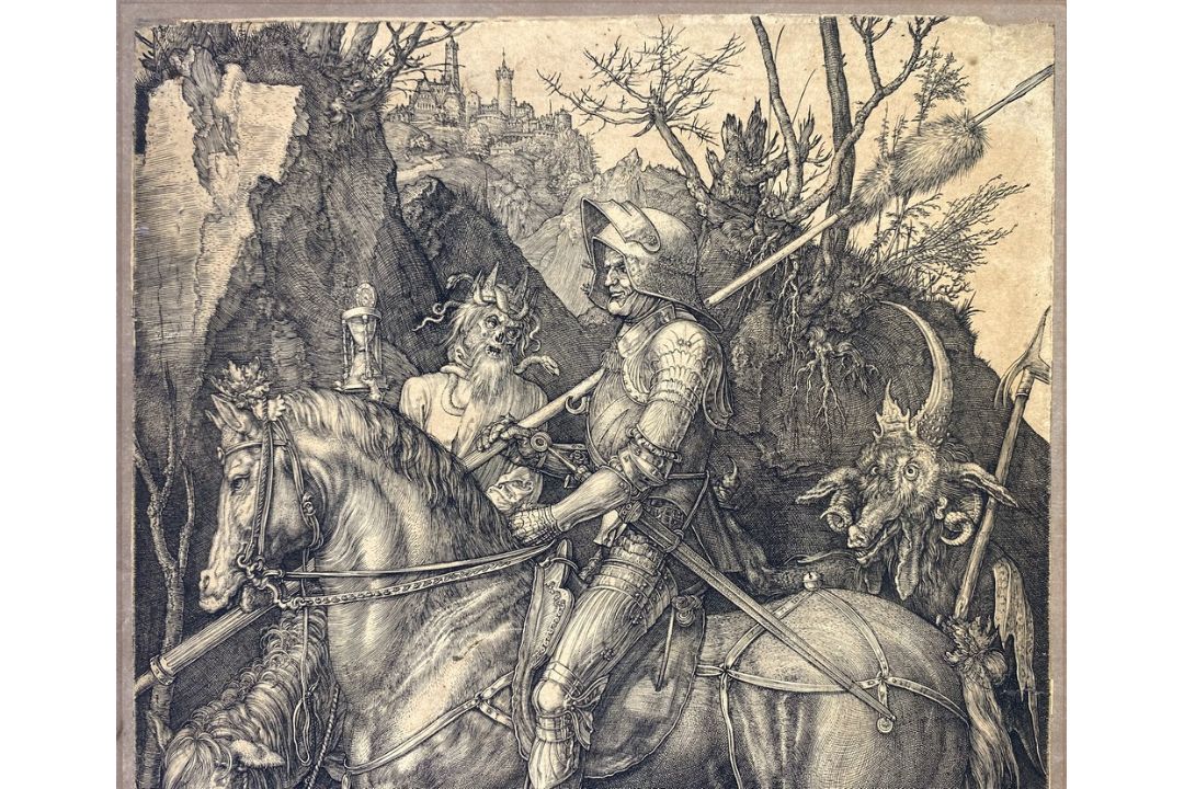 Albrecht Dürer (German, 1471-1528). Knight, Death and the Devil, [1513], engraving on laid paper, - Image 8 of 11