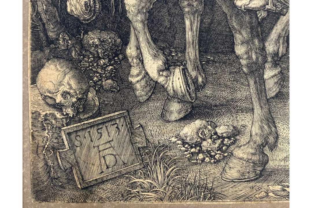 Albrecht Dürer (German, 1471-1528). Knight, Death and the Devil, [1513], engraving on laid paper, - Image 4 of 11