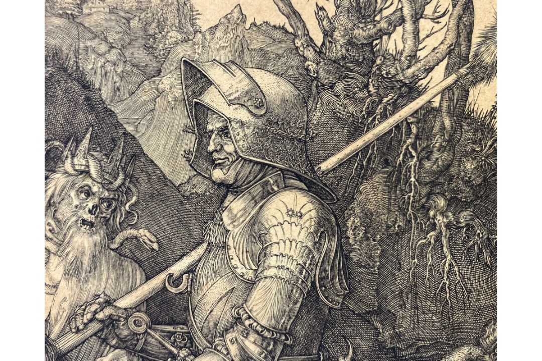 Albrecht Dürer (German, 1471-1528). Knight, Death and the Devil, [1513], engraving on laid paper, - Image 2 of 11