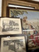 19th cent. Wool Work: