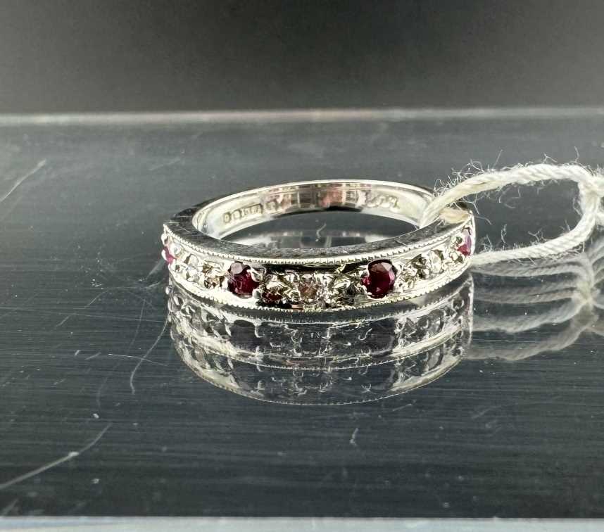Hallmarked White Gold: - Image 8 of 9