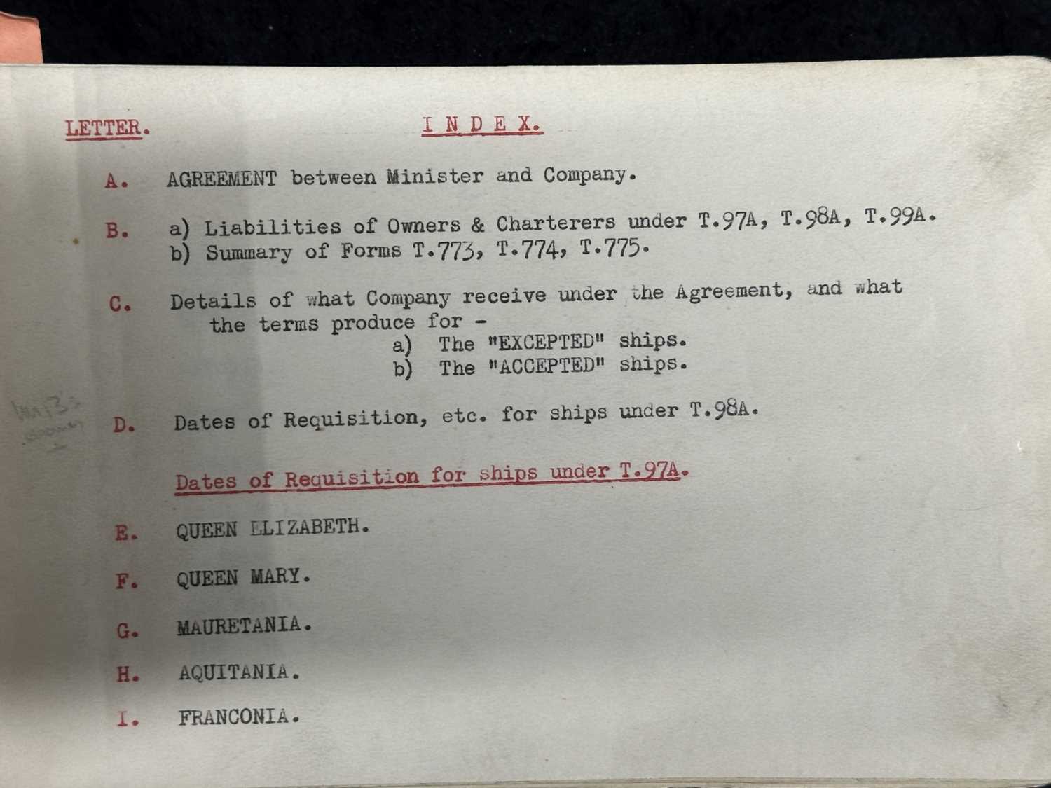 CUNARD/WWII: - Image 3 of 6