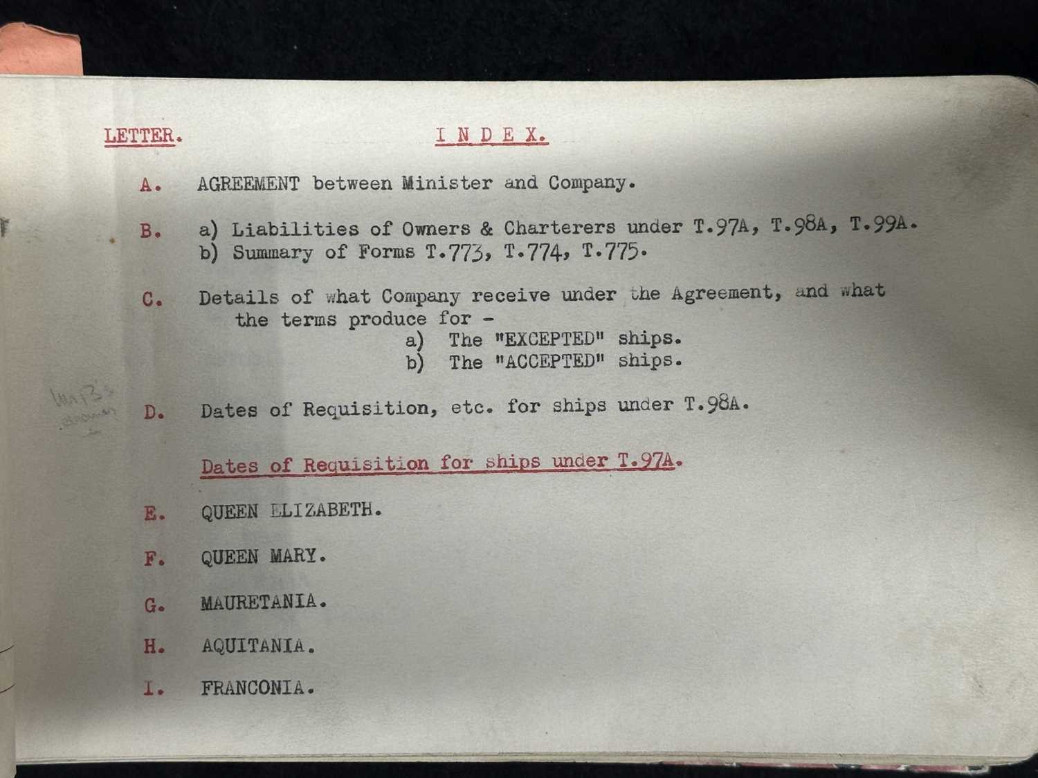 CUNARD/WWII: - Image 2 of 6