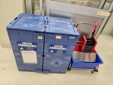 24 Gallon Corrosives Cabinets, (1) Mop Bucket