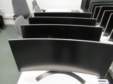 (4qty)Curved Monitors with Stands