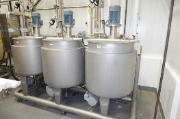 (3) Tanks w/ Top & Bottom Side Mixing Motors