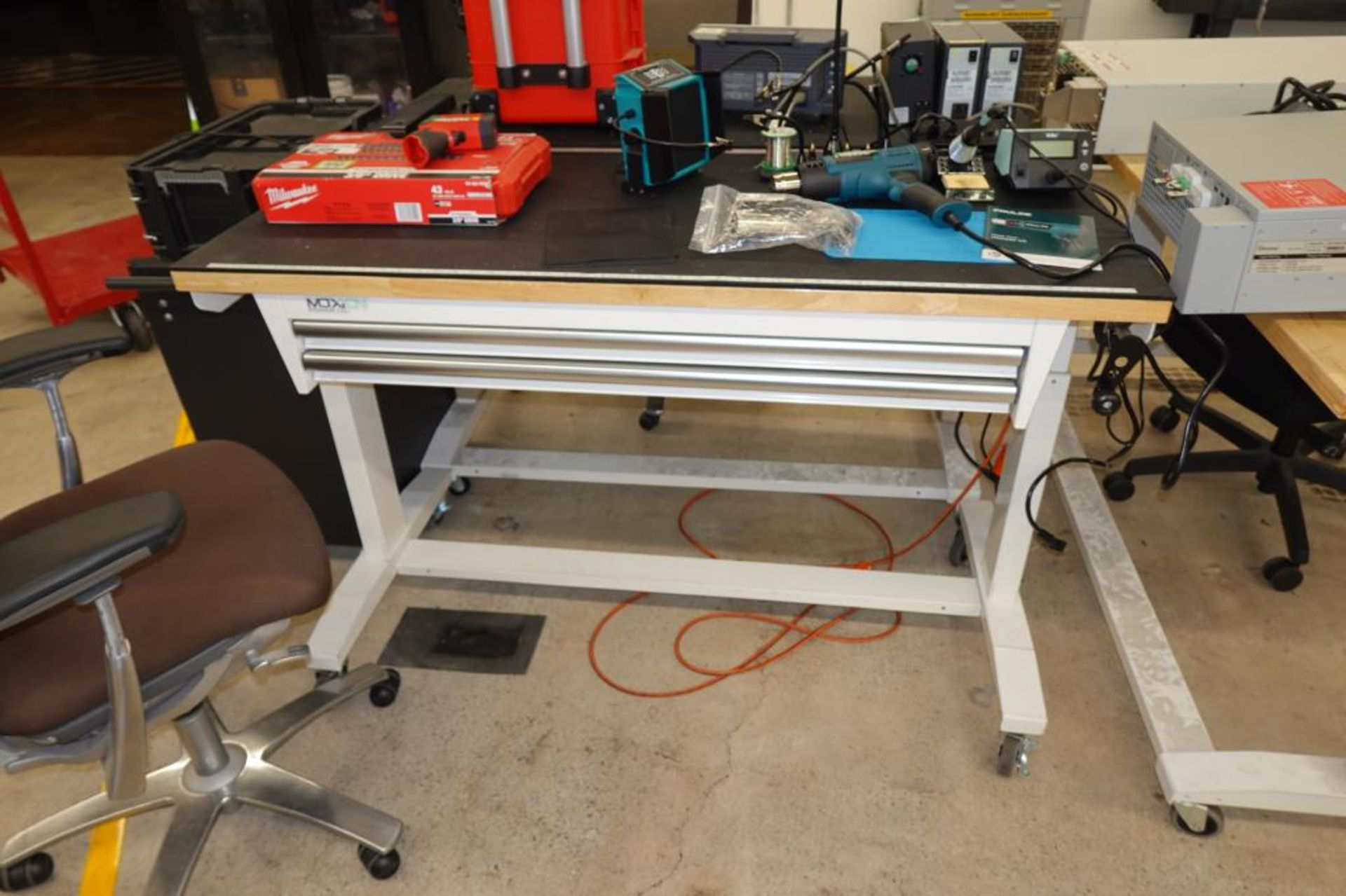 Adjustable Height Workbenches, Chairs, Toolbox - Image 2 of 19