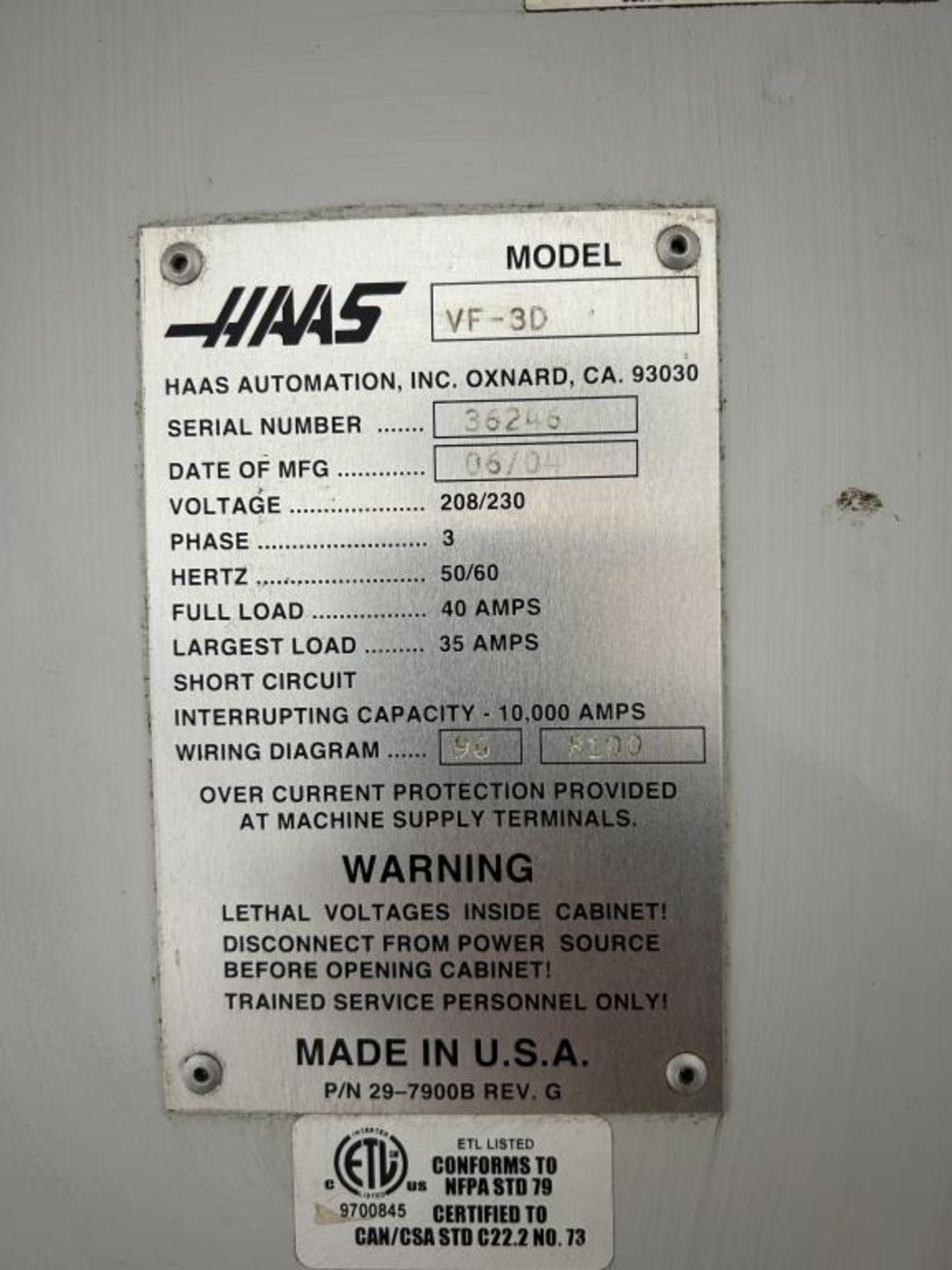 Haas VF-3D CNC Machine - Image 12 of 27