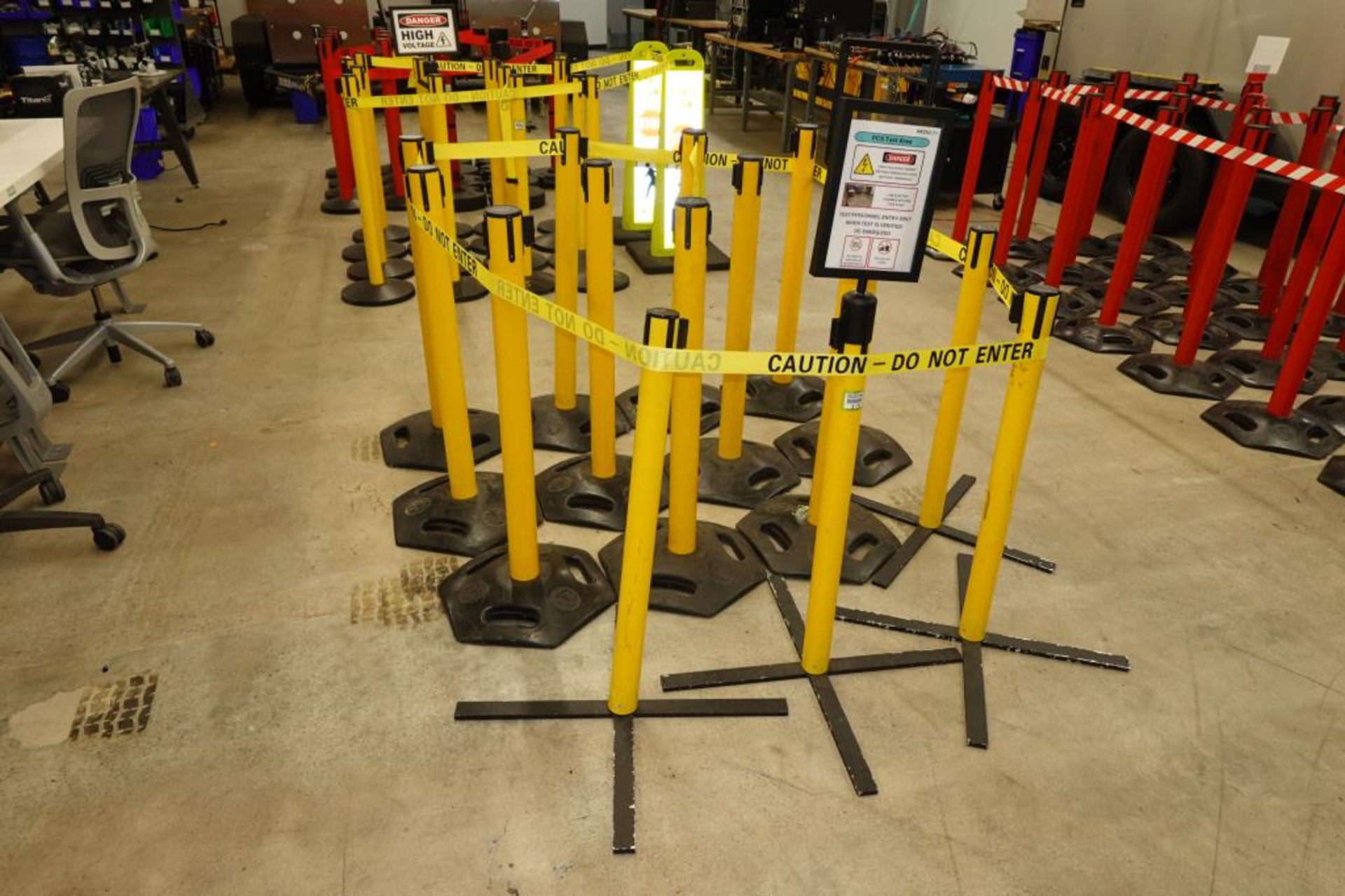 Yellow "Do Not Enter" Stanchions