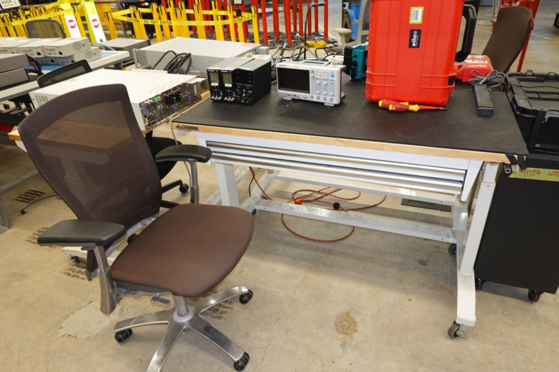 Adjustable Height Workbenches, Chairs, Toolbox - Image 8 of 19
