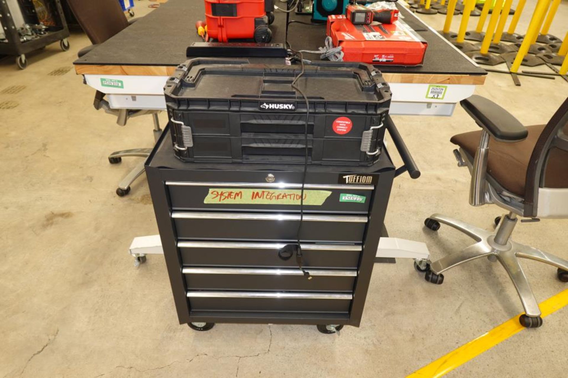 Adjustable Height Workbenches, Chairs, Toolbox - Image 13 of 19