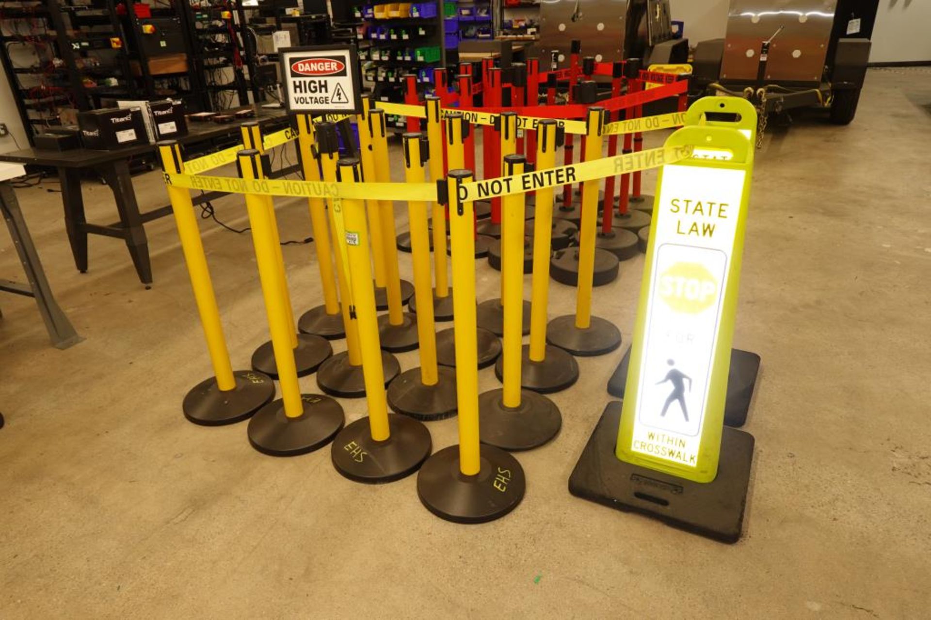 Yellow "Do Not Enter" Stanchions