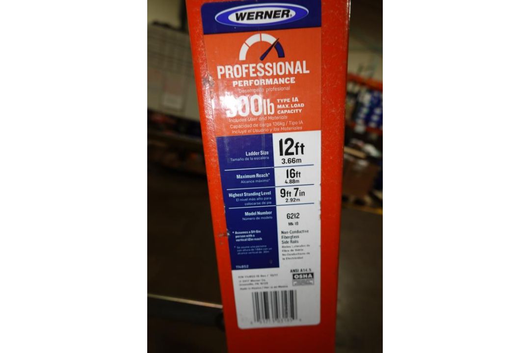 12" ft. Fiberglass Ladder - Image 4 of 5