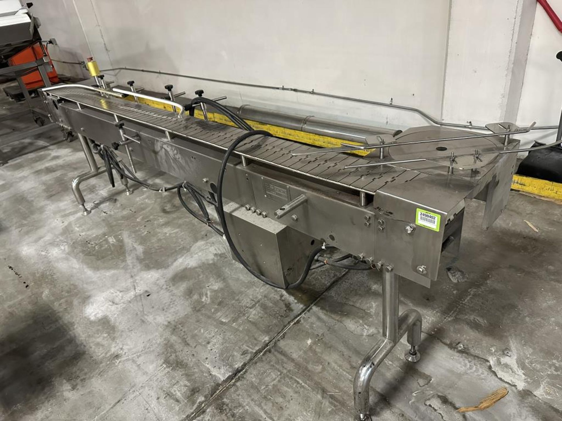 9 Ft. x 6" Stainless Steel Slat Conveyor