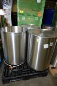 300-Liter Cap. SS Drums w- Lid