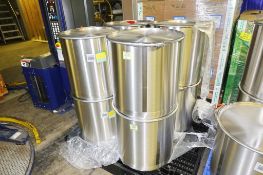 100-Liter Cap. SS Drums w- Lid