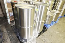 100-Liter Cap. SS Drums w- Lid