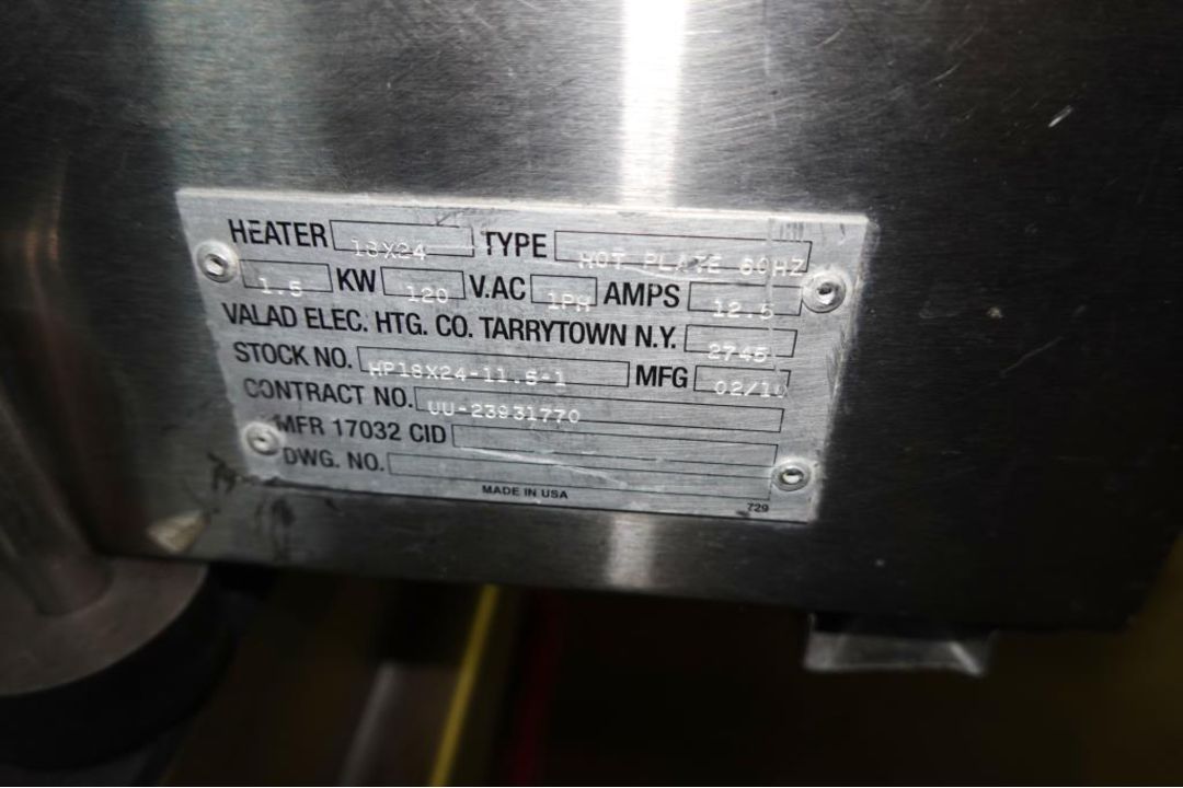 24" x 18" Hotplate, Stainless Steel - Image 5 of 5