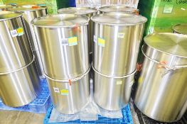 100-Liter Cap. SS Drums w- Lid