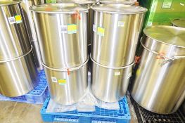 100-Liter Cap. SS Drums w- Lid