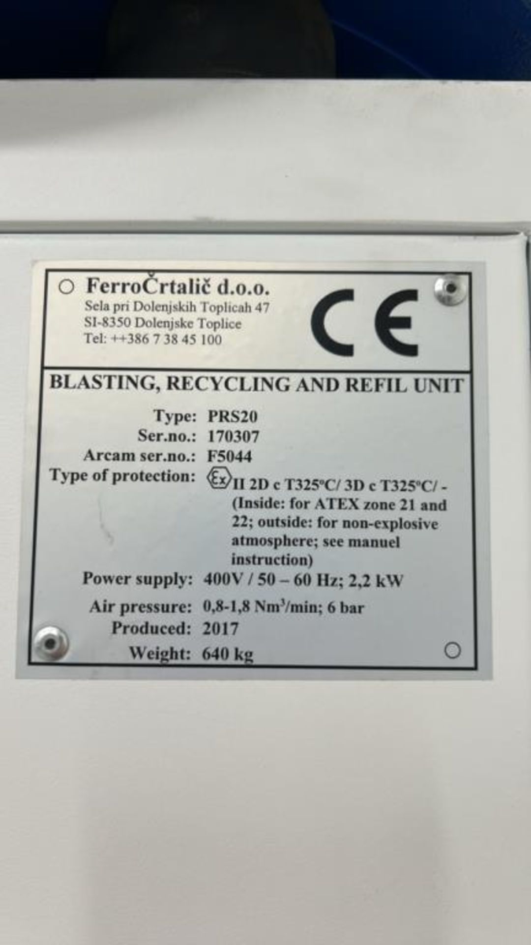 Arcam Blasting, Recycling & Refill Unit - Image 2 of 10