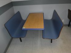 (3) Restaurant Conjoined Table and Chairs