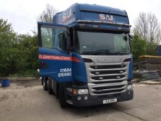 SCANIA R450 6x2 Topline Tractor Unit, with mid-lift steer axle, sleeper cab, Mot Until 30/09/24, Reg