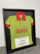 Gino Bartali Framed Legnano / Vittore Gianni Wool Blend Vintage Cycling Jersey.