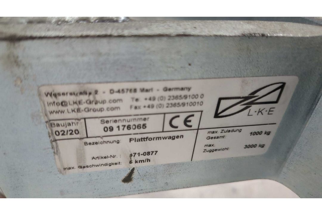 LKE 1000kg Skeletal trolley - Image 3 of 3
