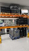 Quantity plastic boxes and 1: crate as lotted
