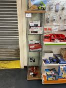 1: Glass 4 Shelf Display Unit
