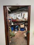 Contents of Fitters Tool Room to Include Various Tooling, Tap & Dies, Watering Cans, Hydraulic Pipes