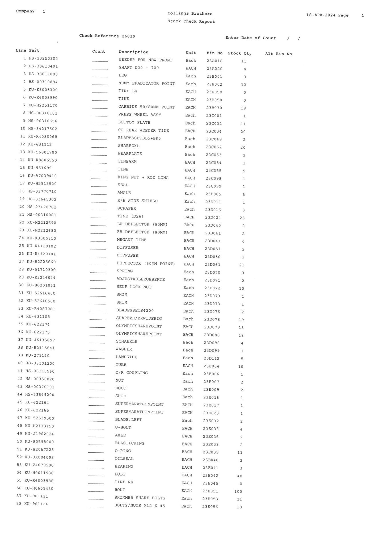Contents of Kuhn & Dowesdwell Parts As Lotted. (Please See Listing for Contents of Lot 324 in Photo - Image 12 of 18