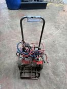 1: Light Duty Oxyacetylene Trolley with 2: Gas Regulators & Cutting Torch As Lotted