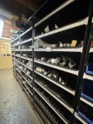 Contents of 4 Racks to Include Various Briggs & Stratton, Hayter & Cub Cadet Mower Parts As Lotted.