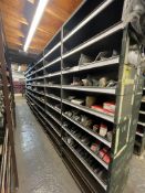 Contents of 7 Racks to Include a Large Quantity of Case Small Parts, Bearings, Spacers, Snap Rings,