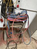 1. Heavy Duty Oxyacetylene Trolley with 2: Gas Regulators & Cutting Torch As Lotted