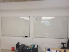 (2) 1.8m x 1.2m Wall Mounted Dry Wipe Boards As Lotted