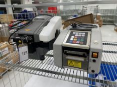 A Hade Better Package Type 555e Gummed Tape Dispenser, Serial No. SEMA0010416 & a Hade Better Packag