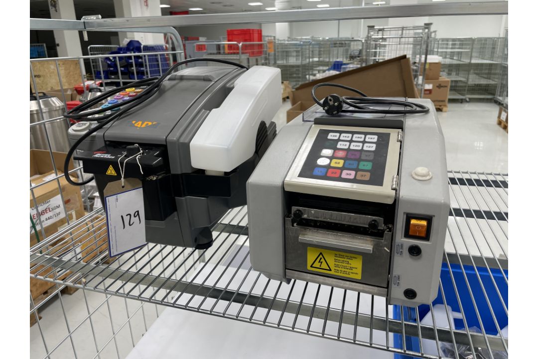 A Hade Better Package Type 555e Gummed Tape Dispenser, Serial No. SEMA0010416 & a Hade Better Packag