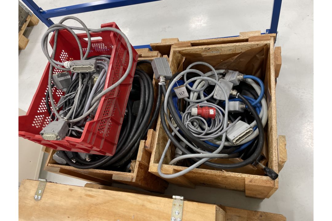 2 Crates Of Plastic Injection Moulding Device Cables As Lotted . (Building 1, Work Hall 4)