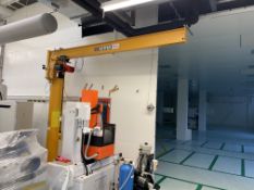 Vetter 500kg x 3500mm. Pedestal Swinging Jib Crane Complete With Electrolift Pendant operated 500kg