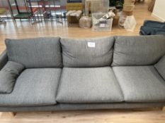 Grey Cloth Upholstered 4 Seater Sofa