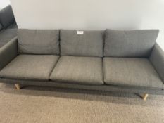 Grey Cloth Upholstered 4 Seater Sofa