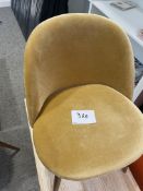 5 x Orange Velvet Upholstered Chairs