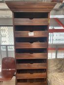8 Drawer Wooden Cabinet 200cm x 70cm